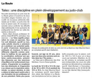 Taïso: une discipline en plein développement au Judo club 